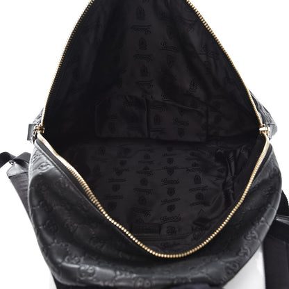 Gucci Guccissima Medium Classic Backpack Black 5 of 12