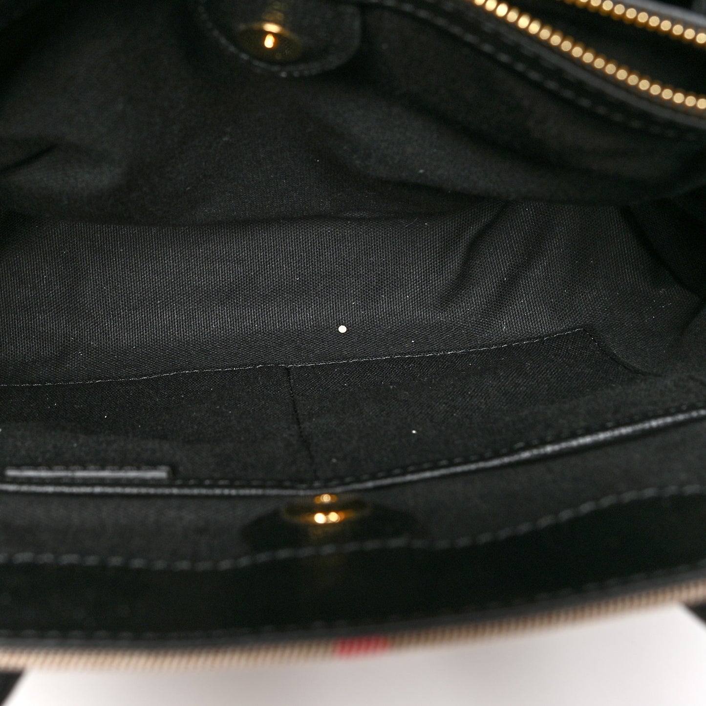 House Check Grainy Calfskin Medium Banner Tote Black