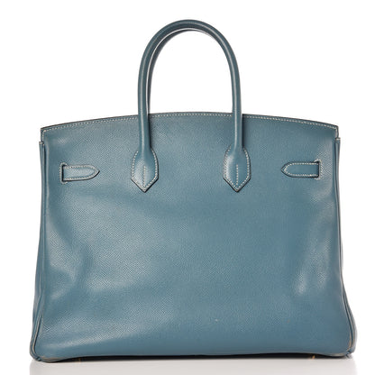 Hermes Epsom Birkin 35 Blue Jean 5 of 43