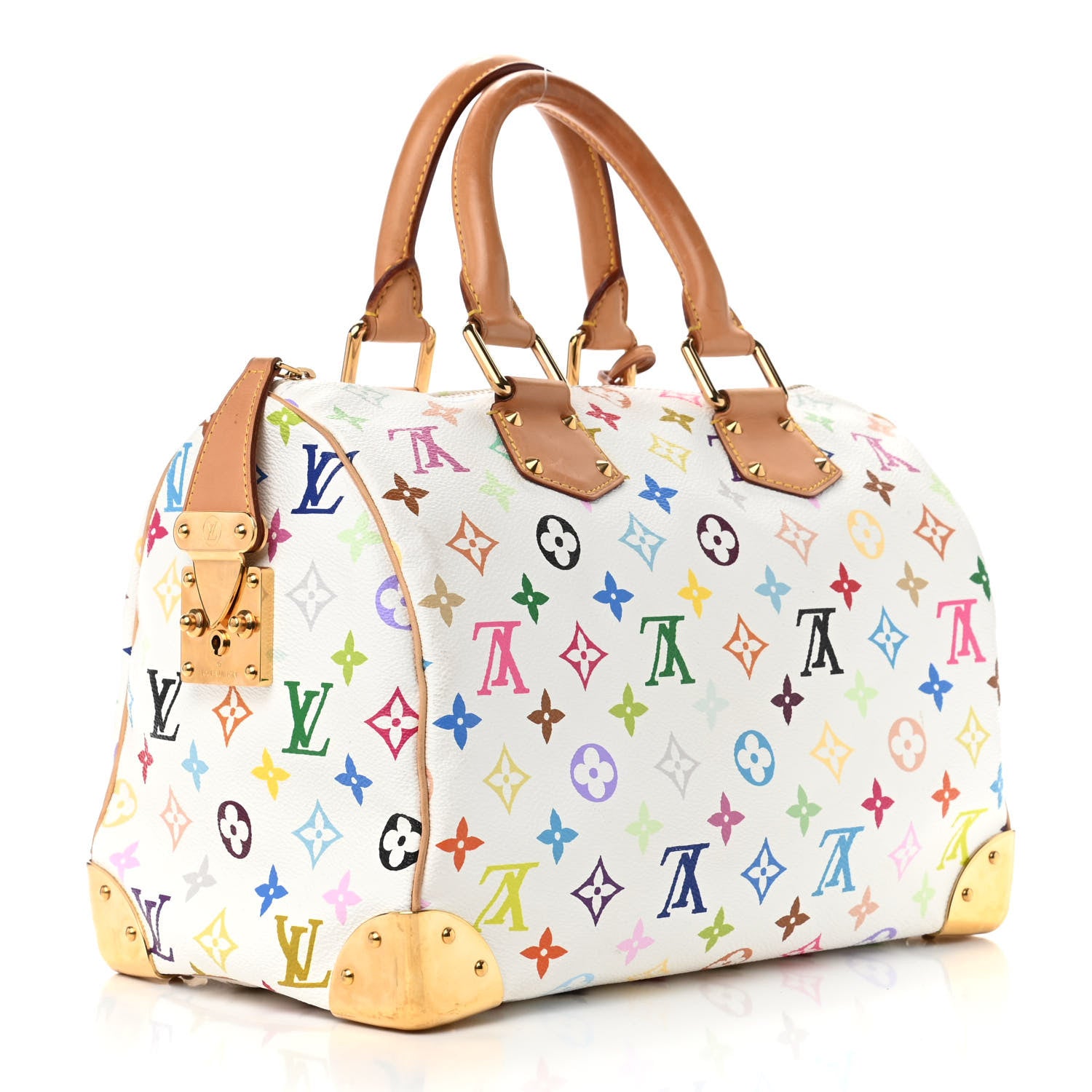 Louis Vuitton Monogram Multicolor Speedy 30 White 2 of 10