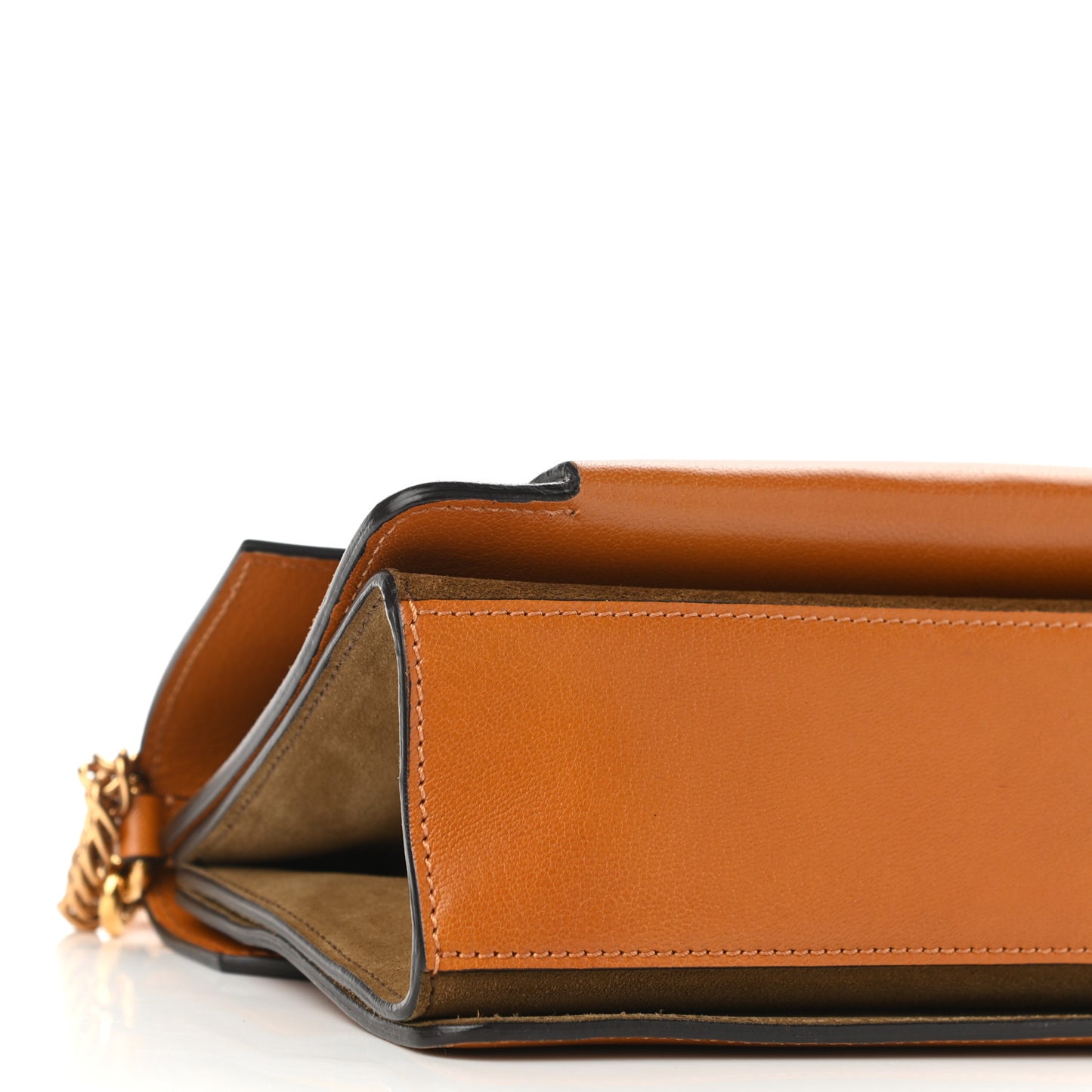 Calfskin Small GV3 Shoulder Bag Amber Mastic