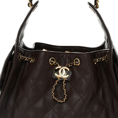 Chanel Caviar Quilted Small Chanel 25 Handbag Dark Brown 8 of 11