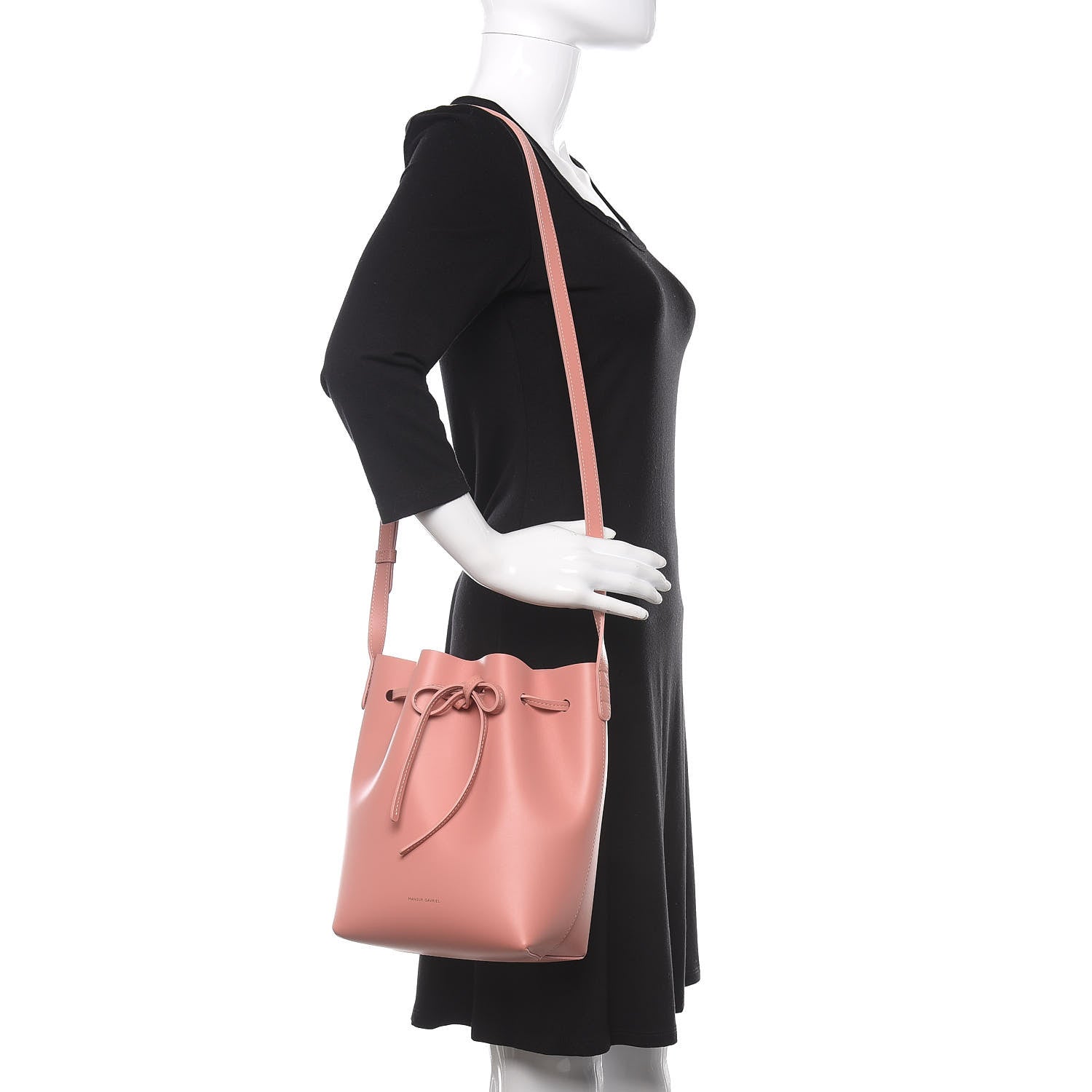 Mansur Gavriel Calfskin Mini Bucket Bag Blush 2 of 10