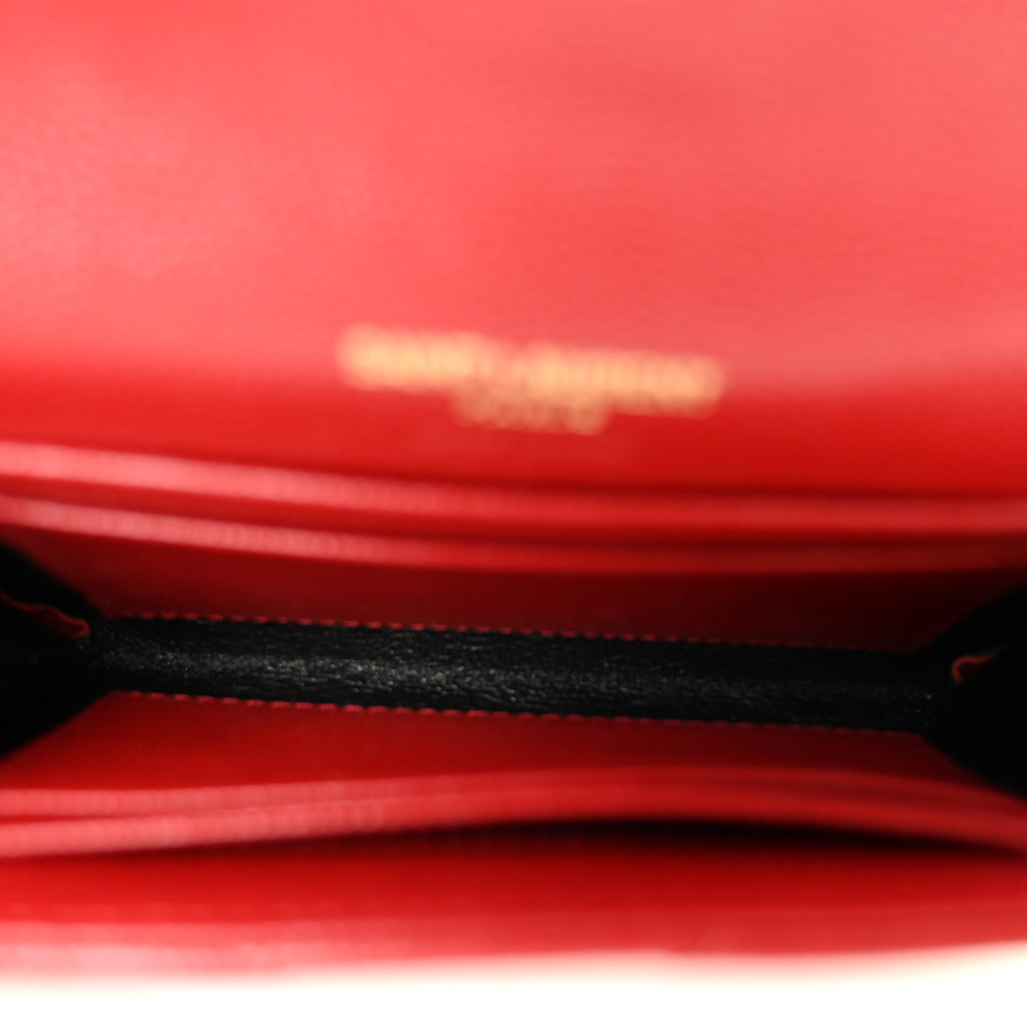 Grain De Poudre Matelasse Chevron Small Monogram Envelope Wallet Opyum Red