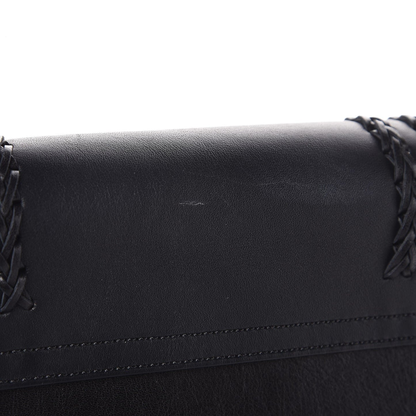 Calfskin Braided Medium Hudson Shoulder Bag Black