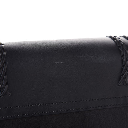 Chloe Calfskin Braided Medium Hudson Shoulder Bag Black 8 of 9