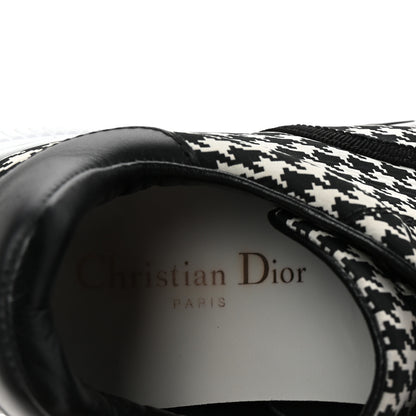 Christian Dior Canvas Houndstooth Embroidered D-Smash Sneakers 36.5 Black White 9 of 10