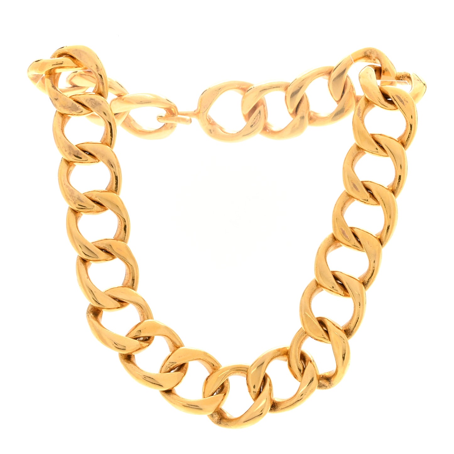 Metal Chain Link Necklace Gold