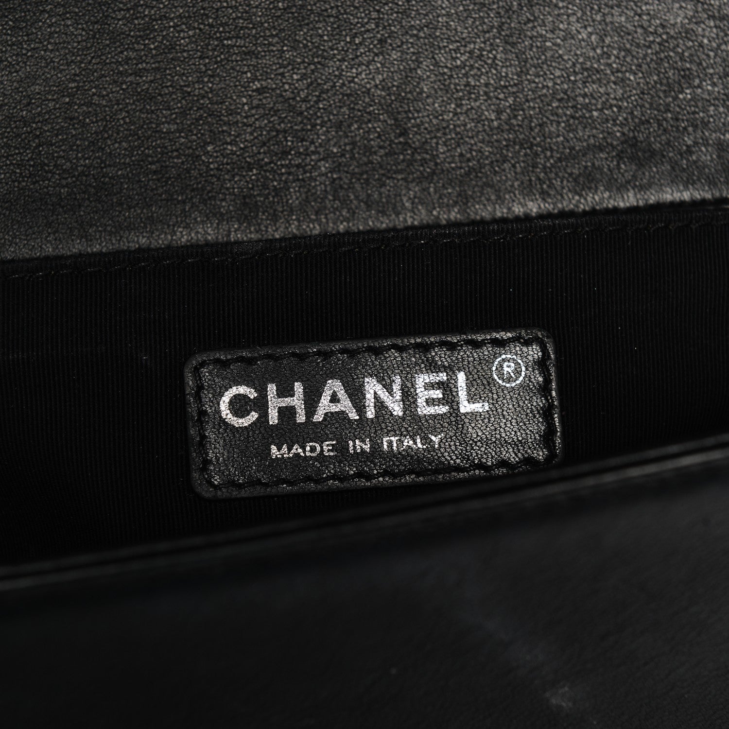 Chanel Calfskin Embossed Cordoba Medium Boy Flap Black 6 of 12