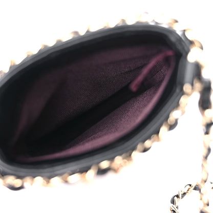 Chanel Lambskin Tech Me Out Clutch With Chain Black 5 of 11