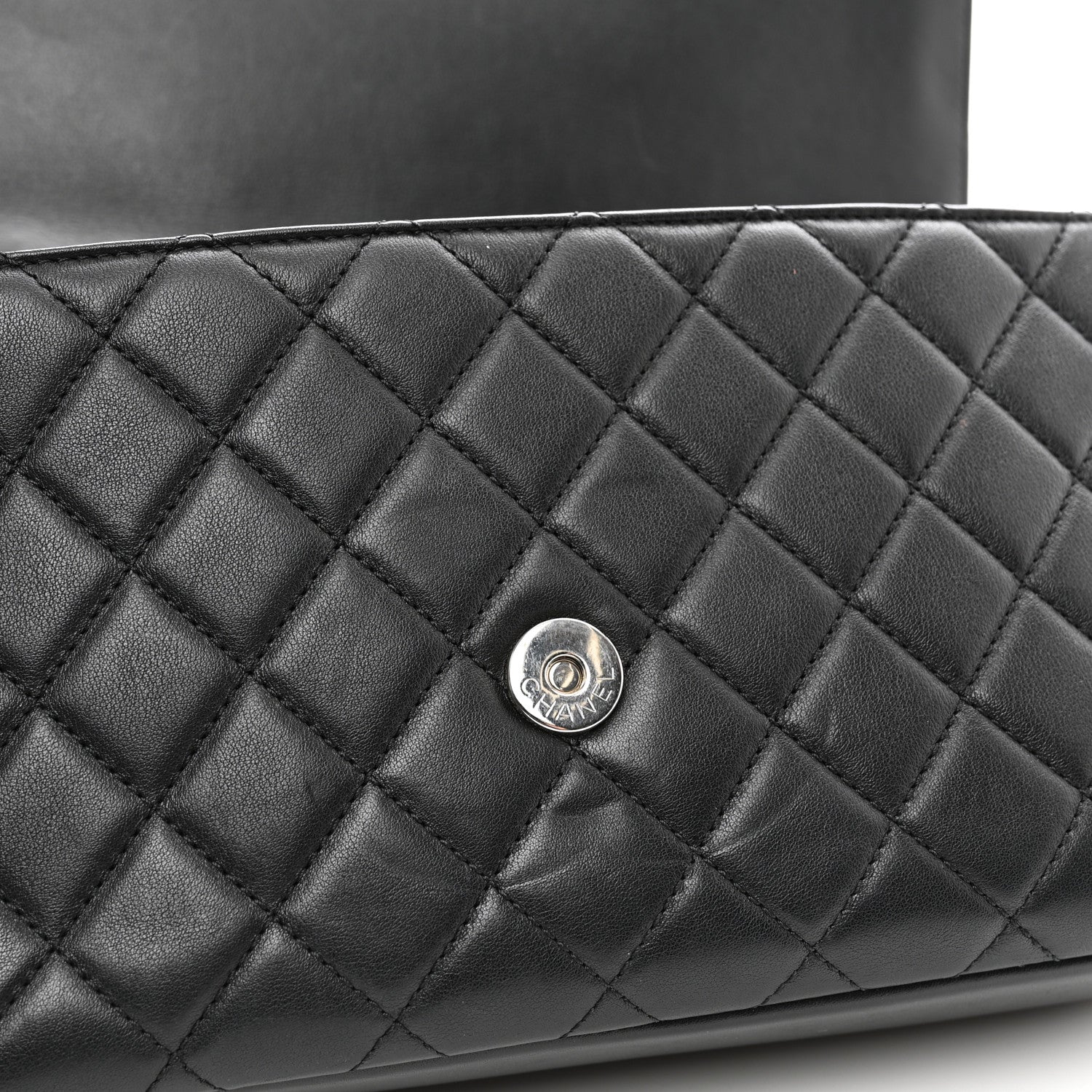 Chanel Lambskin Quilted Medium CC Filigree Flap Black 12 of 13