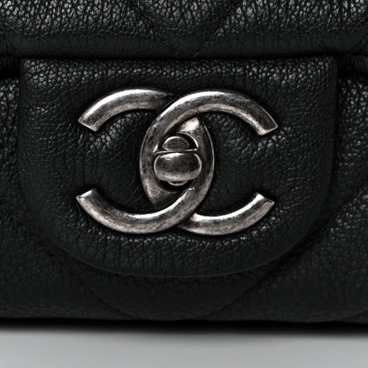Chanel Calfskin Chevron Quilted XXL Travel Flap Bag Black 9 of 9