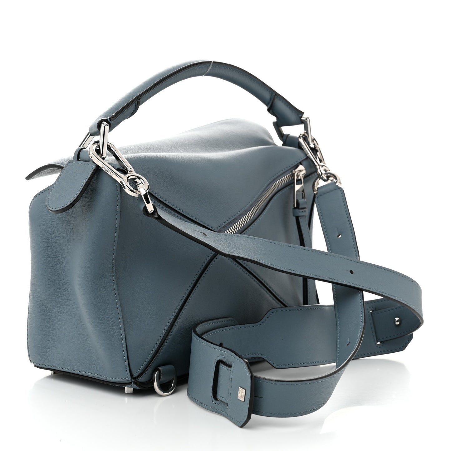 Calfskin Small Puzzle Bag Stone Blue