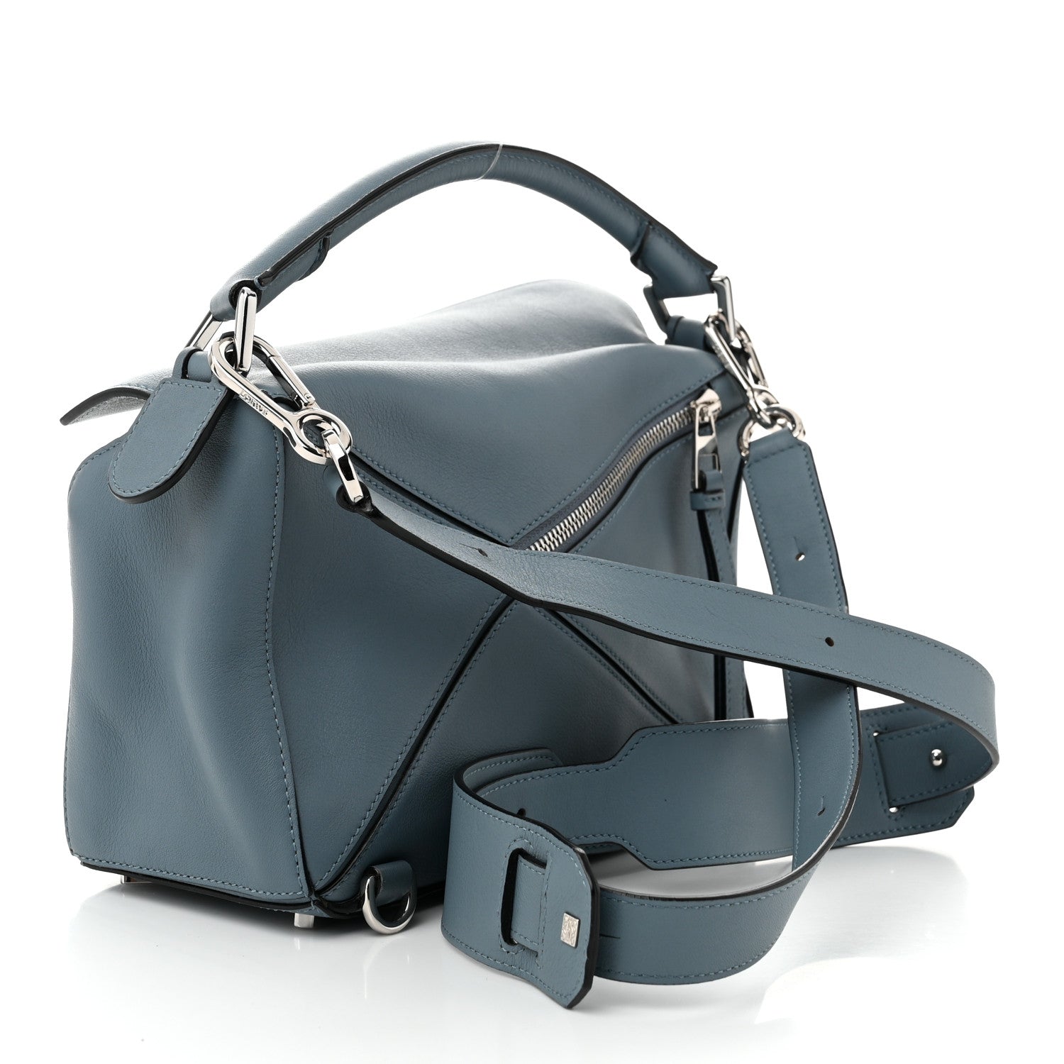 Loewe Calfskin Small Puzzle Bag Stone Blue 3 of 9
