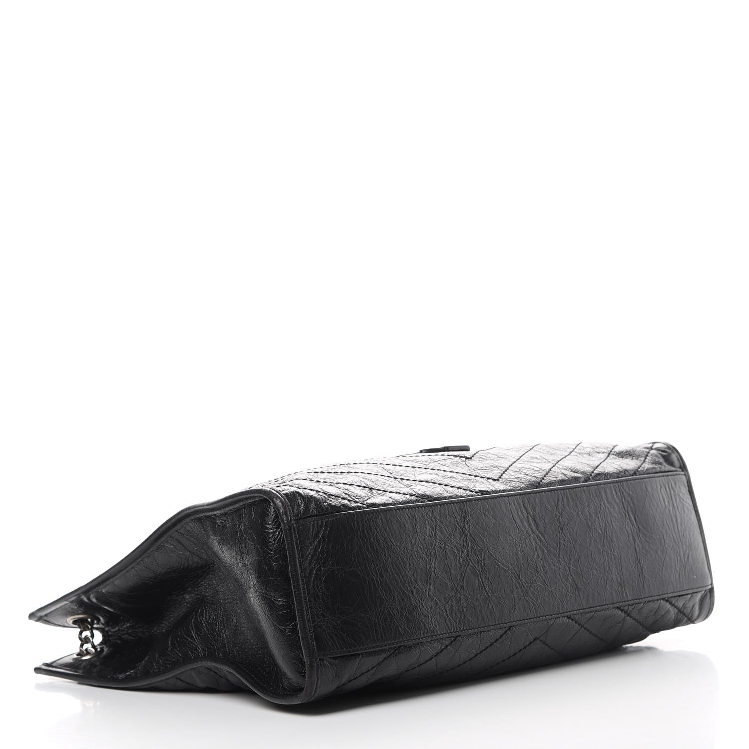 Saint Laurent Crinkled Calfskin Matelasse Monogram Niki Shoulder Bag Black 4 of 18