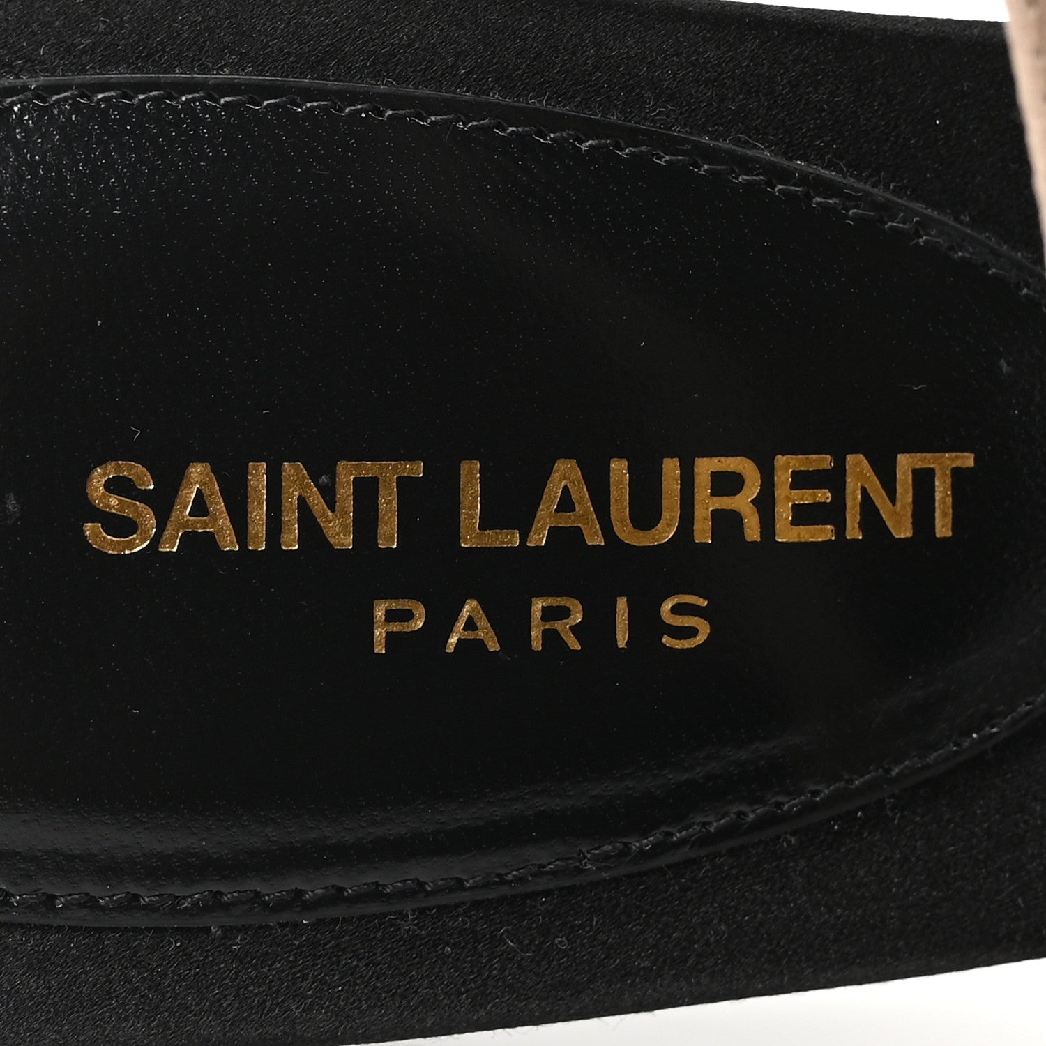 Saint Laurent Satin Slingback Jaspe 55 Sandals  37 Black Partridge Pink 8 of 9