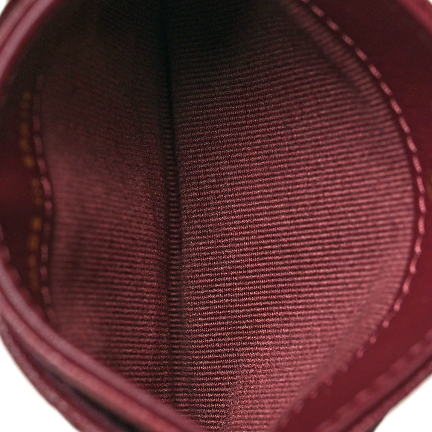 Caviar Quilted Studded CC Card Holder Burgundy