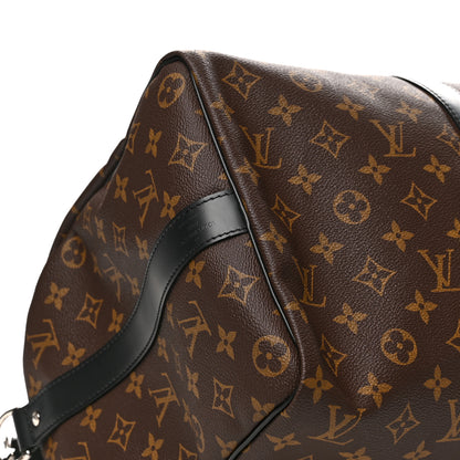 Louis Vuitton Monogram Macassar Keepall Bandouliere 45 7 of 10