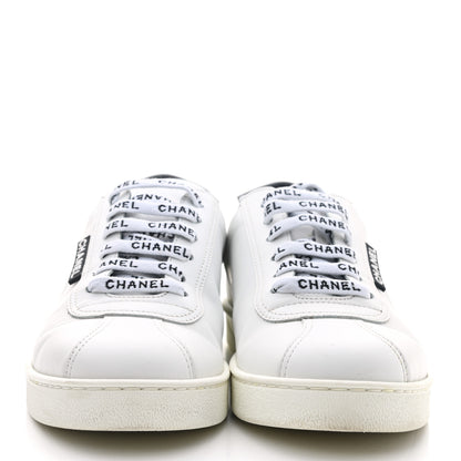 Chanel Calfskin CC Womens Sneakers 37.5 White 2 of 9