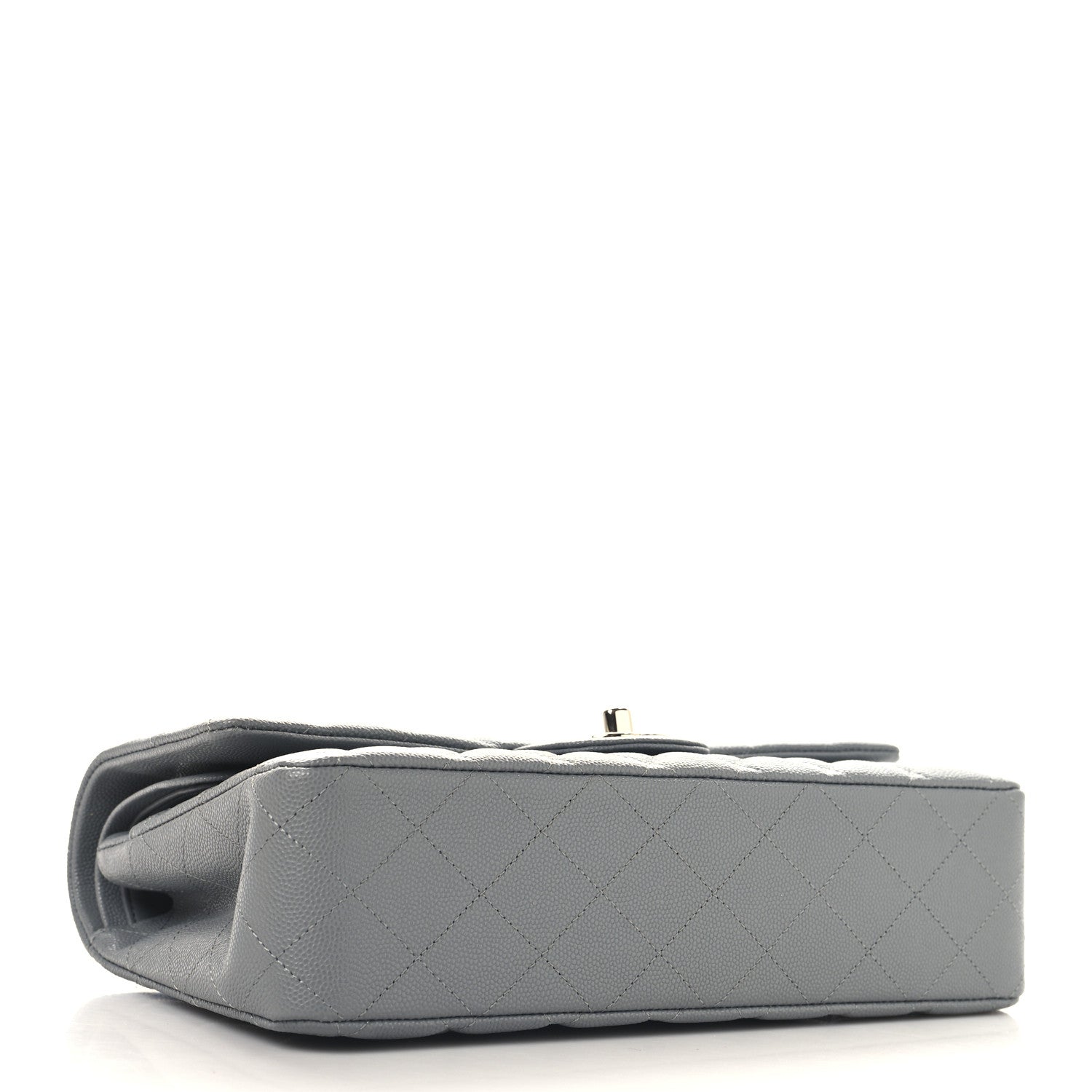 Chanel Caviar Quilted Medium Double Flap Grey 4 of 10