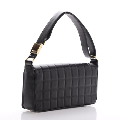 Chanel Lambskin Quilted CC Chocolate Bar Flap Black 3 of 8