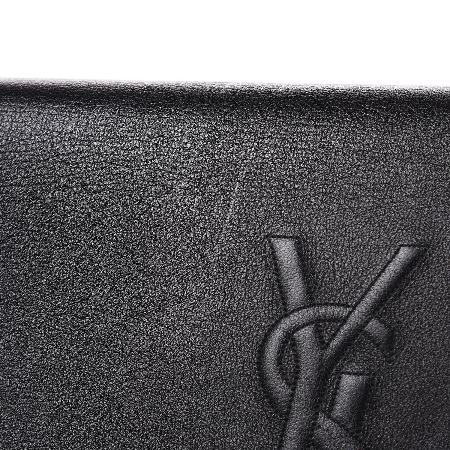 Saint Laurent Calfskin Monogram Large Belle De Jour Clutch Black 9 of 9