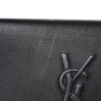 Saint Laurent Calfskin Monogram Large Belle De Jour Clutch Black 9 of 9