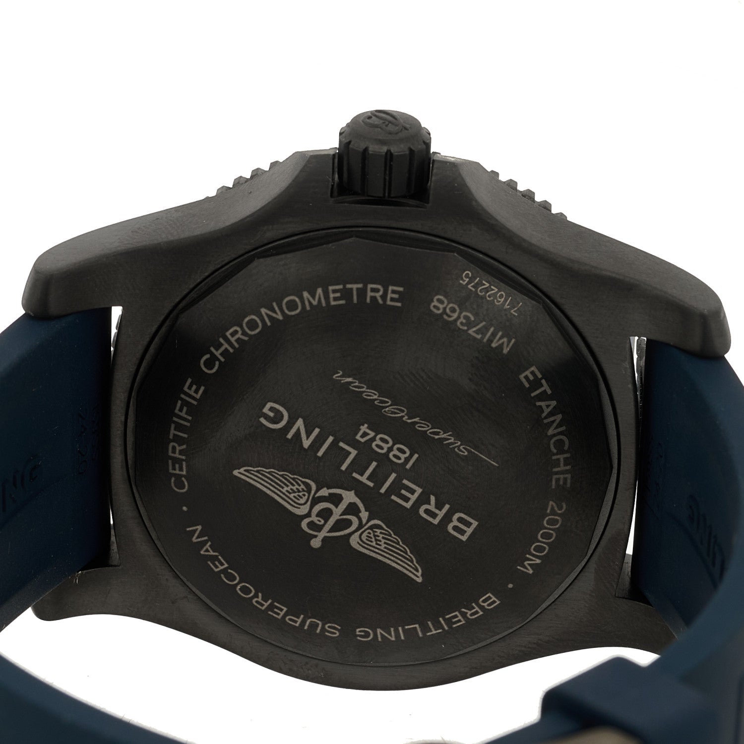 Breitling DLC Coated Stainless Steel Rubber 46mm Superocean Automatic Watch Blue M17368D71C1S1 4 of 5