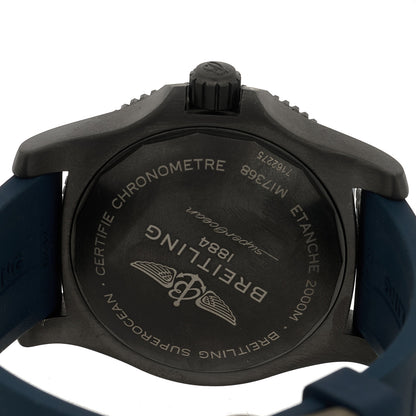 Breitling DLC Coated Stainless Steel Rubber 46mm Superocean Automatic Watch Blue M17368D71C1S1 4 of 5