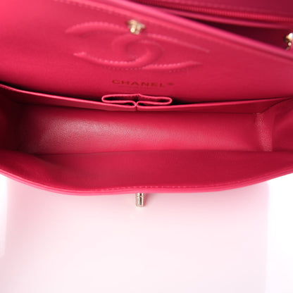 Chanel Lambskin Chevron Quilted Medium Double Flap Pink 6 of 9
