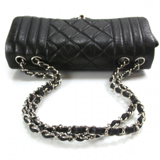 Chanel Aged Calfskin Perforated Flap Black 5 of 11