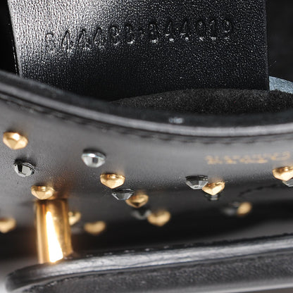 Alexander McQueen Calfskin Swarovski Crystal Studded Mini Heroine Chain Satchel Black 7 of 8
