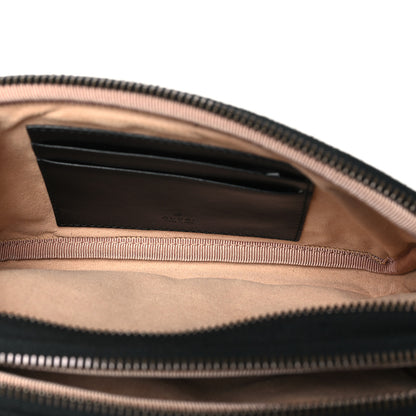 Gucci Calfskin Matelasse Mini GG Marmont Chain Crossbody Bag Black 6 of 11