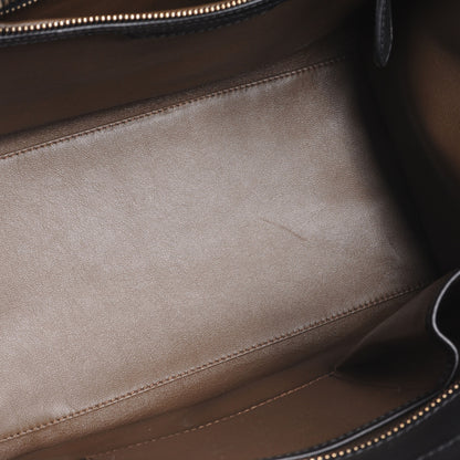 Celine Smooth Calfskin Suede Mini Tri-Color Luggage Black 7 of 10