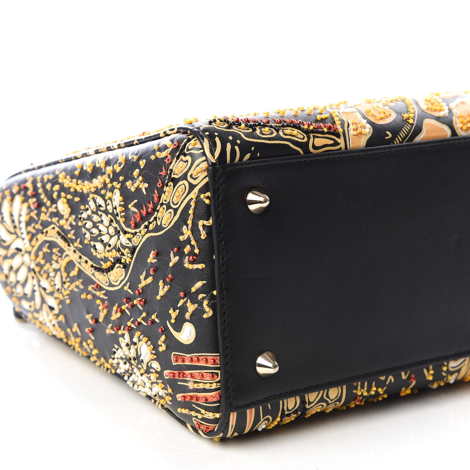 Christian Dior Smooth Calfskin Embroidered Animals Medium Lady Dior Black Multicolor 5 of 10