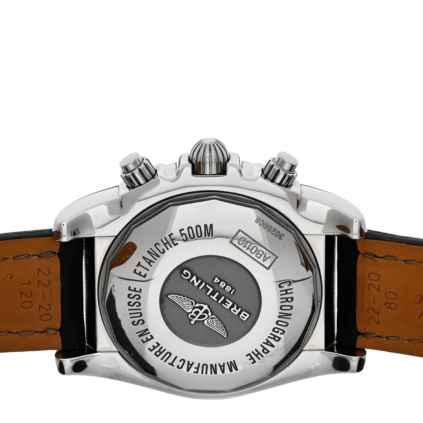 Stainless Steel Calfskin 44mm Chronomat Patrouille De France Automatic Watch Grey AB0110