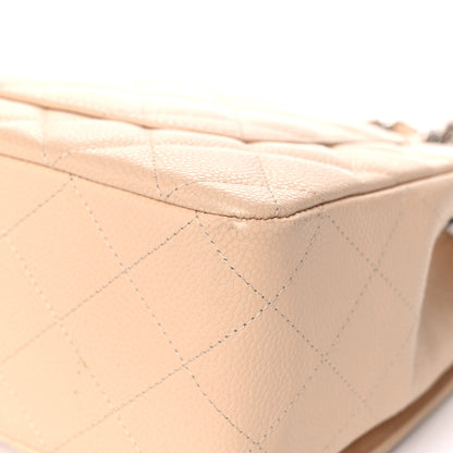 Chanel Caviar Quilted Jumbo Single Flap Beige Clair 12 of 22