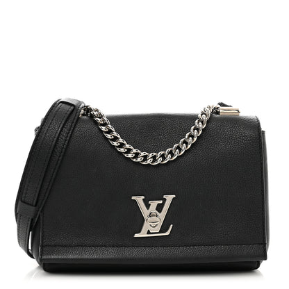 Louis Vuitton Calfskin Lockme II Chain Bag BB Black 1 of 12