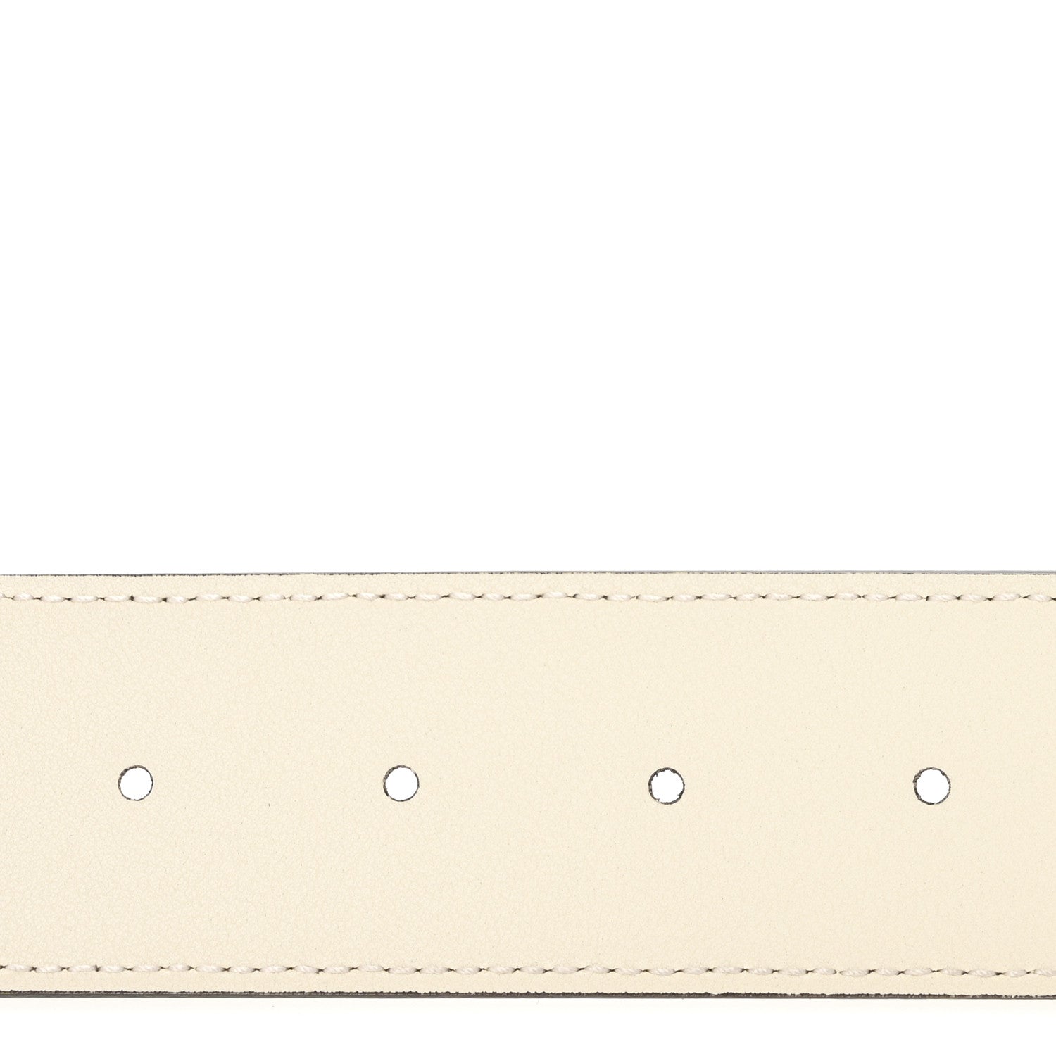 Gucci GG Supreme Monogram Plutone Calfskin Enamel Double G 40mm Belt 120 48 Beige Ebony Mystic White 4 of 5