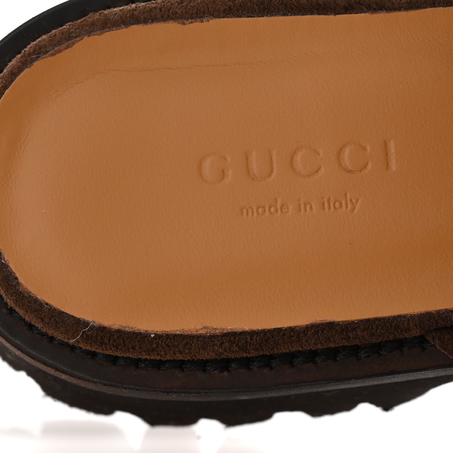 Gucci Suede Horsebit Platform Mules 36 Washed Brown 8 of 10