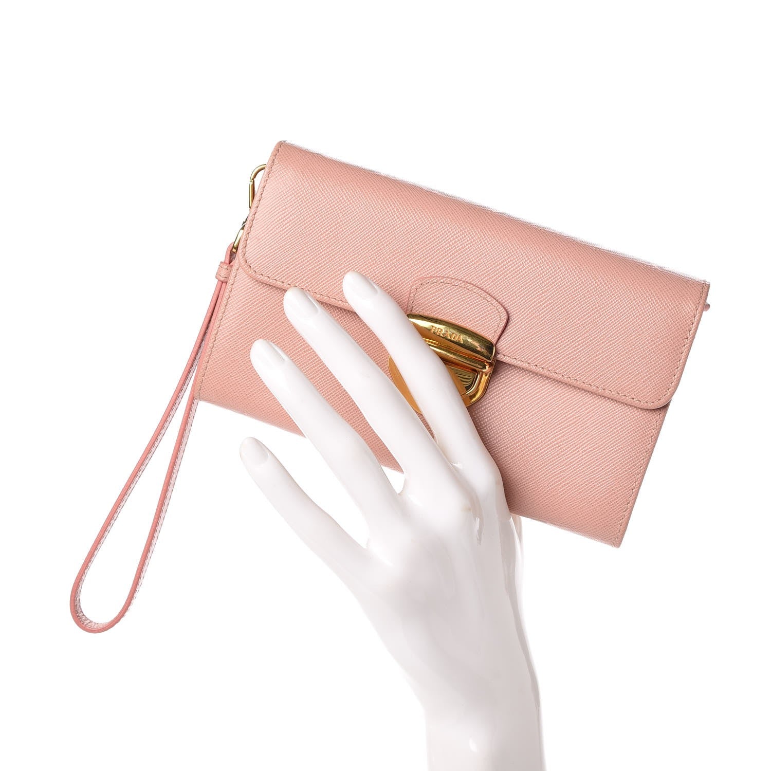 Prada Saffiano Tuc Wristlet Orchidea 2 of 8