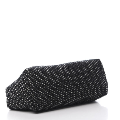 Mansur Gavriel Woven Fabric Volume Clutch Black White 4 of 9