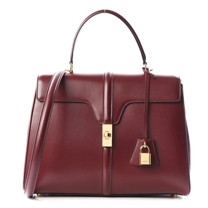 Celine Satinated Calfskin Medium 16 Top Handle Bag Light Burgundy 1 of 10