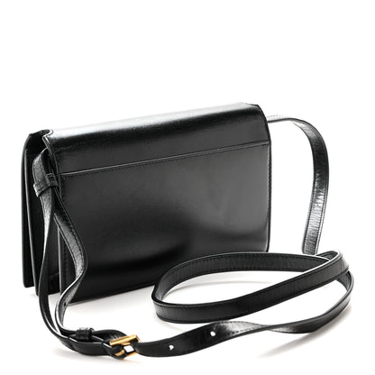 Saint Laurent Smooth Calfskin Monogram Crossbody Bag Black 3 of 9