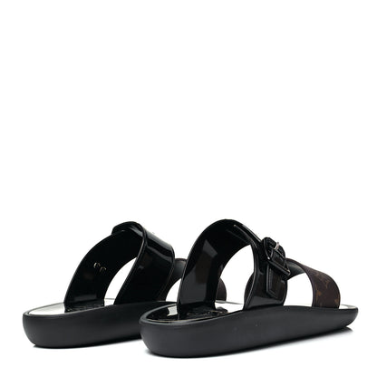Louis Vuitton Monogram Sunbath Flat Mule Sandals 40 Black 4 of 7