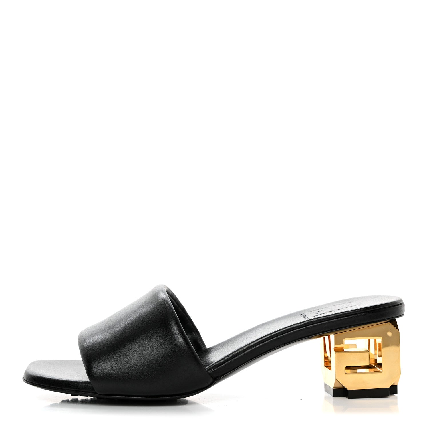 Givenchy Calfskin G Cube 45mm Kitten Heels 36 Black 1 of 11