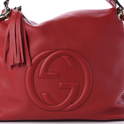 Gucci Pebbled Calfskin Large Soho Hobo Tabasco Red 11 of 11