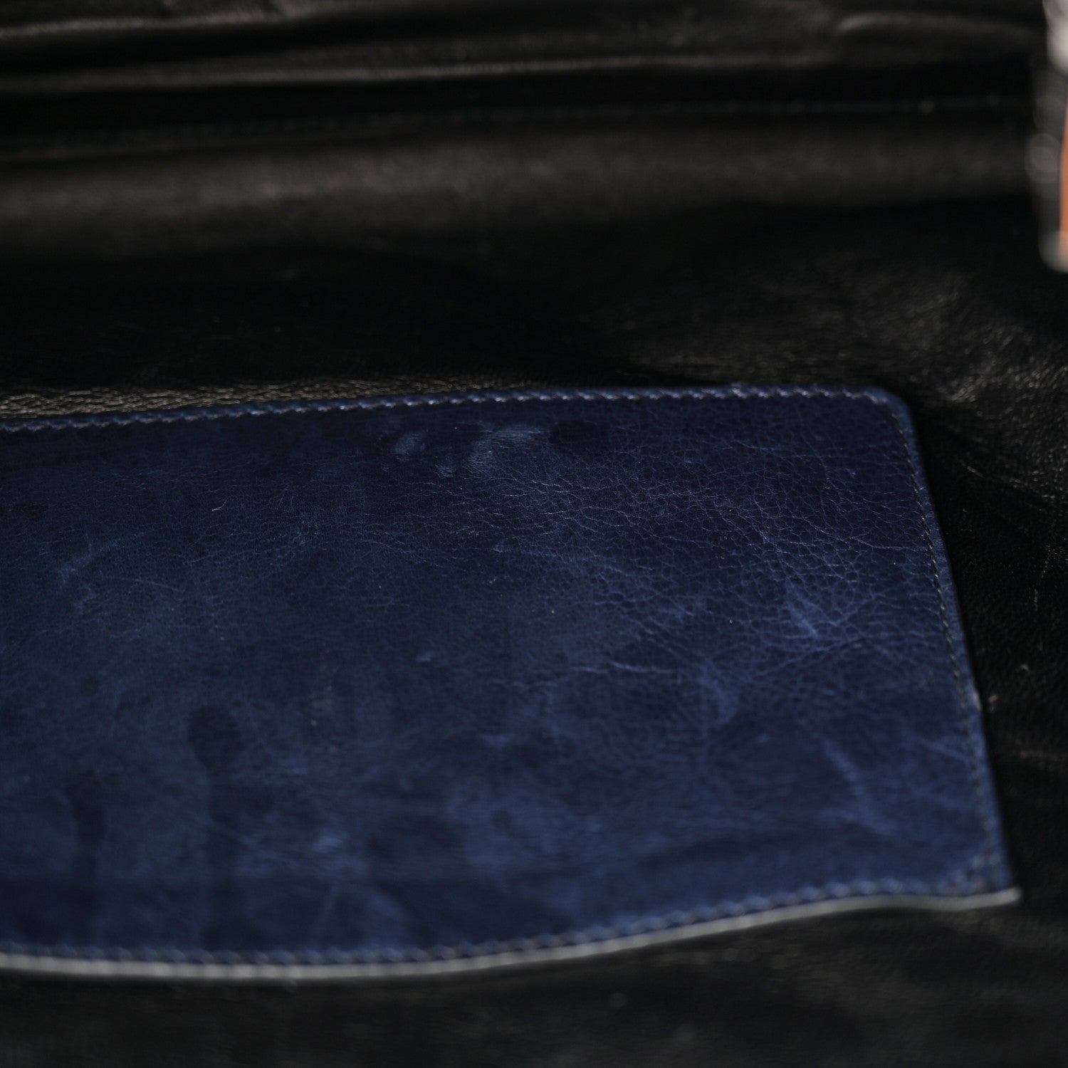 Prada Glace Calfskin Twin Pocket Tote Denim 12 of 16
