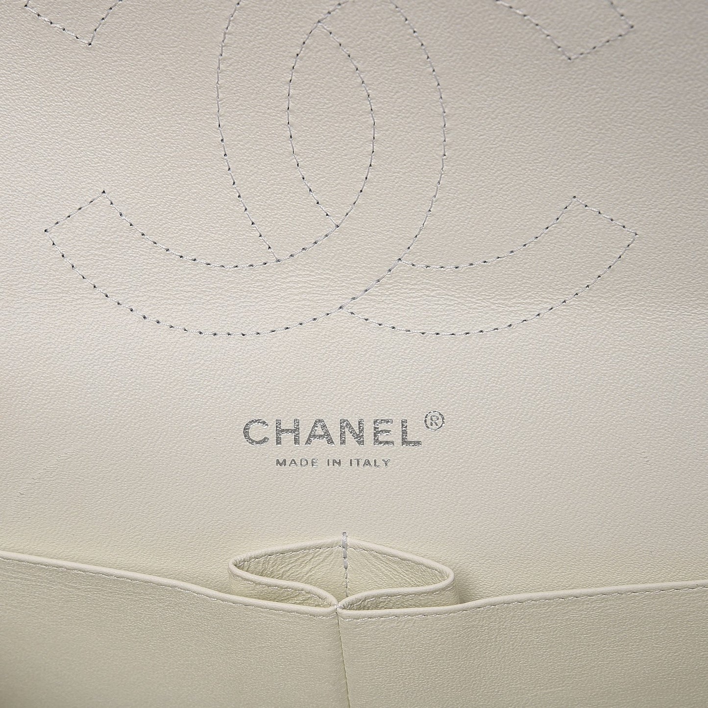 Caviar Quilted Jumbo Double Flap White