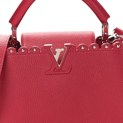 Louis Vuitton Taurillon Lace Croquets Capucines BB Groseille 7 of 9